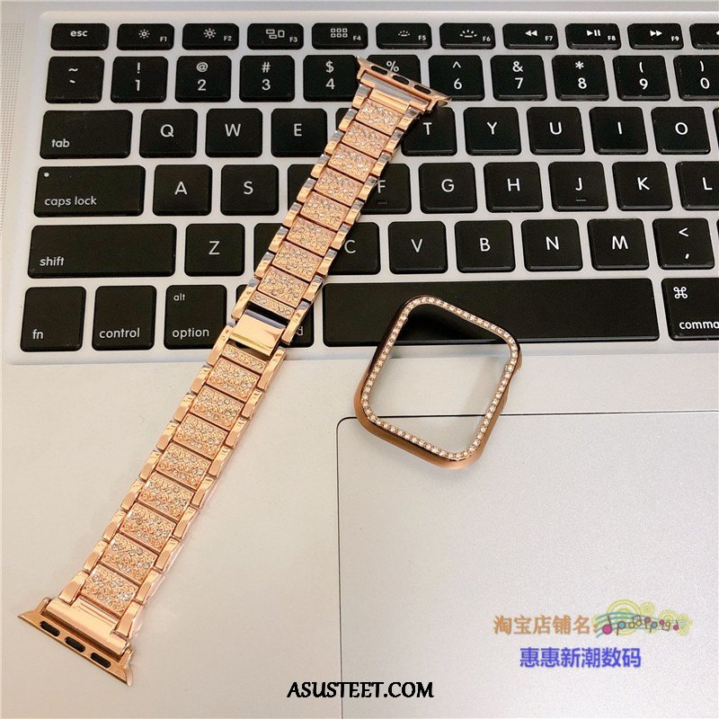 Apple Watch Series 3 Kuoret Musta Kuori Rhinestone Inlay