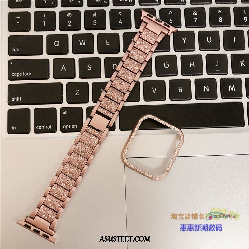 Apple Watch Series 3 Kuoret Musta Kuori Rhinestone Inlay