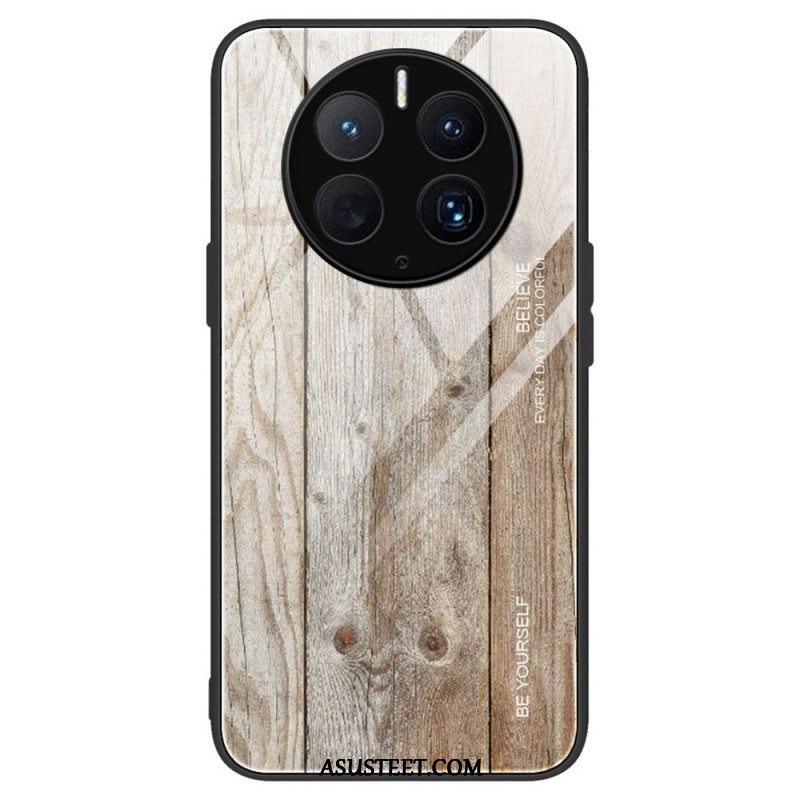 Case Huawei Mate 50 Pro Wood Design Karkaistu Lasi