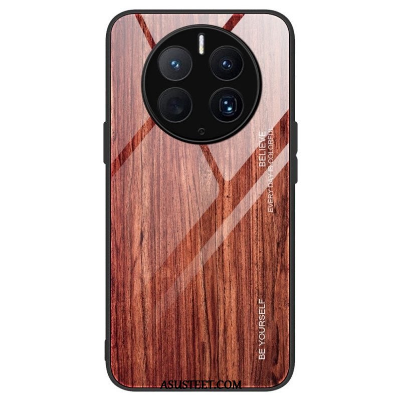 Case Huawei Mate 50 Pro Wood Design Karkaistu Lasi