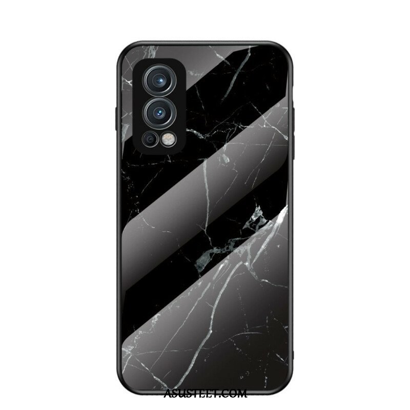 Case OnePlus Nord 2 5G Marmorivärit Karkaistu Lasi