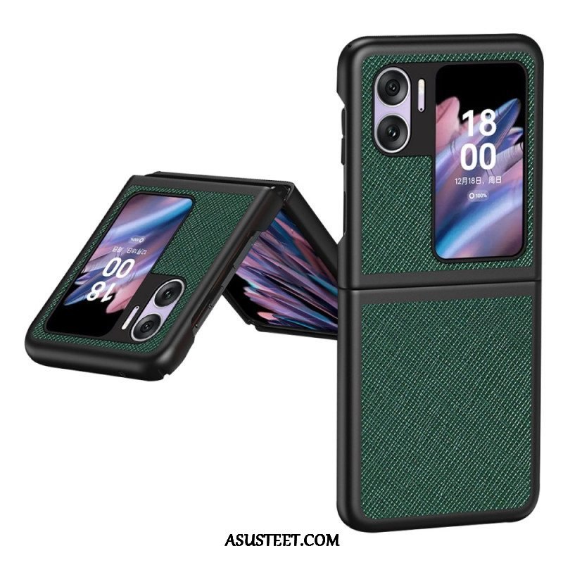 Case Oppo Find N2 Flip Kotelot Flip Teksturoitu Nahkatyyli