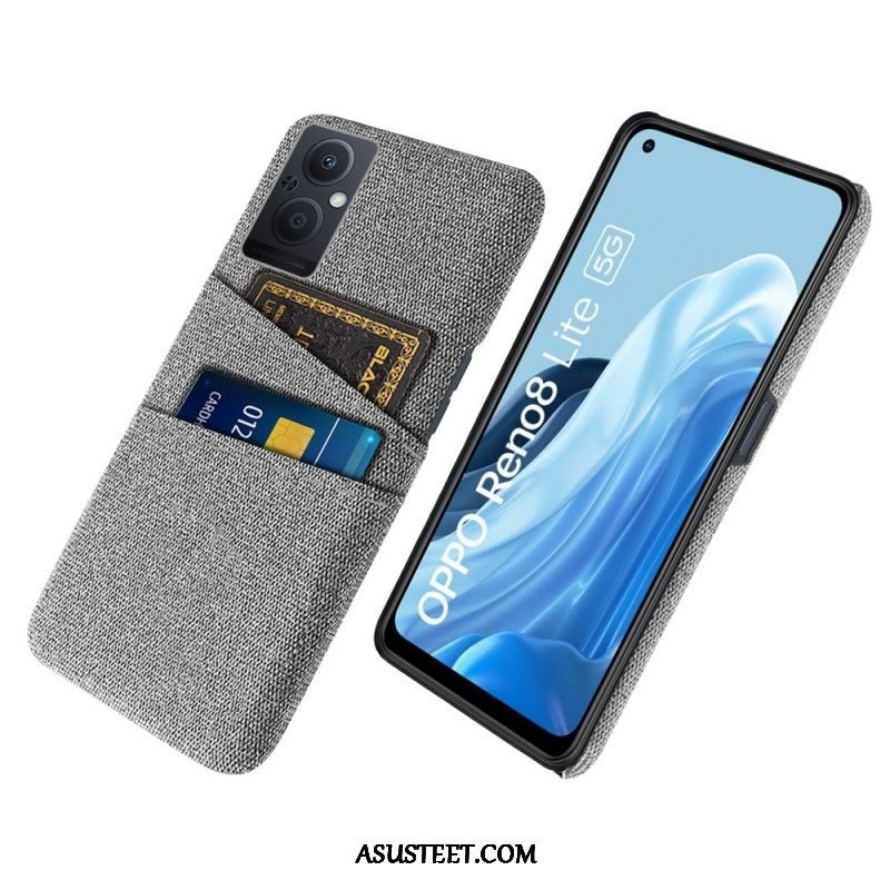 Case Oppo Reno 8 Lite Korttipidikkeen Kangas