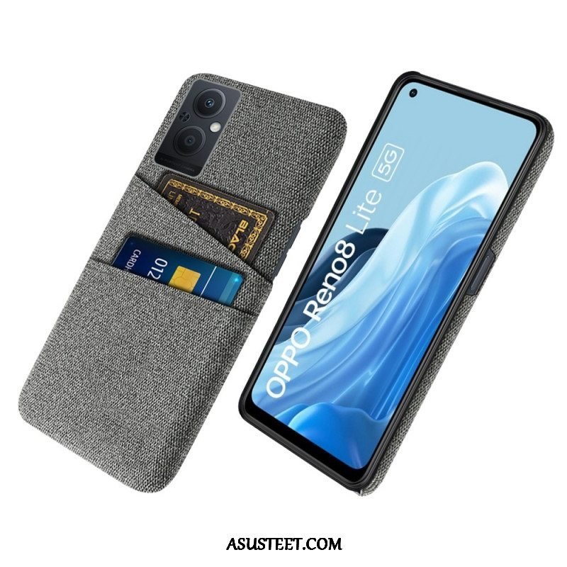 Case Oppo Reno 8 Lite Korttipidikkeen Kangas