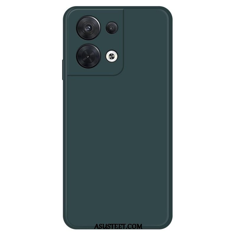 Case Oppo Reno 8 Sisustus Silikonista Mikrokuitua