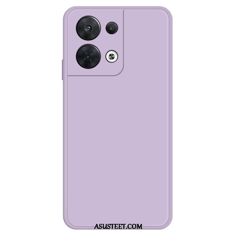 Case Oppo Reno 8 Sisustus Silikonista Mikrokuitua