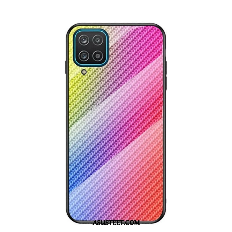 Case Samsung Galaxy M12 / A12 Karkaistua Hiilikuitulasia