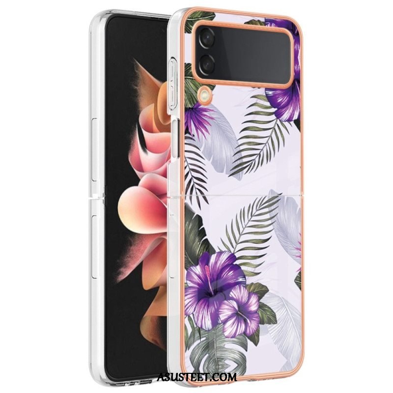 Case Samsung Galaxy Z Flip 4 Kotelot Flip Kukkamarmori