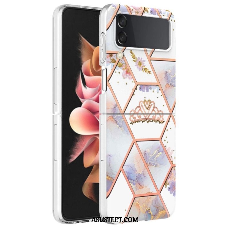 Case Samsung Galaxy Z Flip 4 Kotelot Flip Kukkamarmori