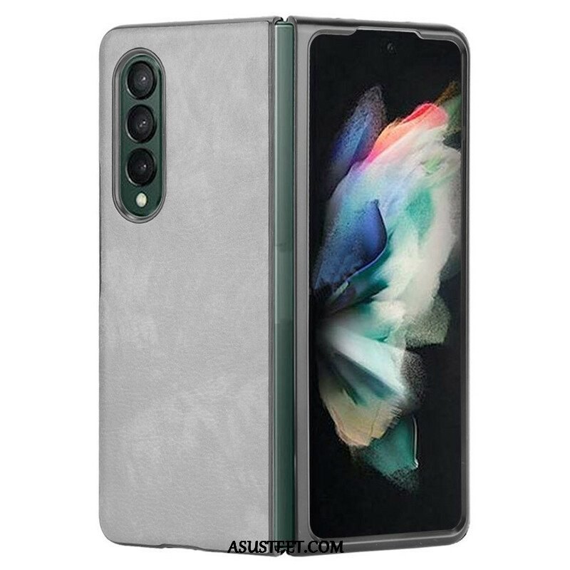 Case Samsung Galaxy Z Fold 3 5G Litsi-nahkaefekti