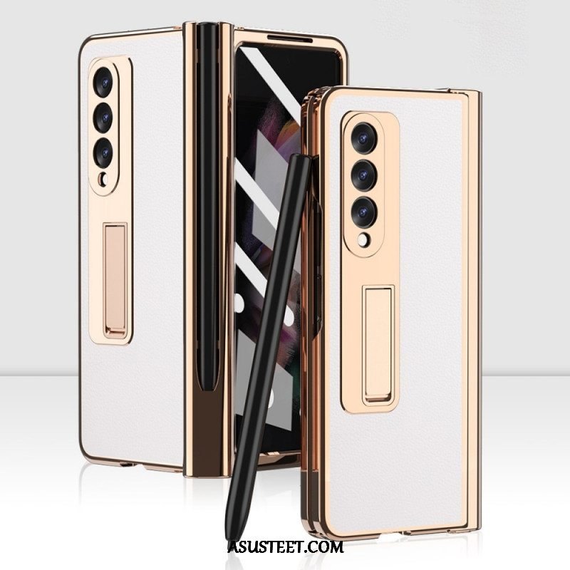 Case Samsung Galaxy Z Fold 3 5G Monitoiminen Litsi-nahka