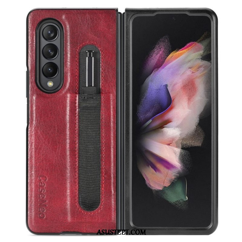 Case Samsung Galaxy Z Fold 3 5G Style Nahkainen Kynäteline Caseneo