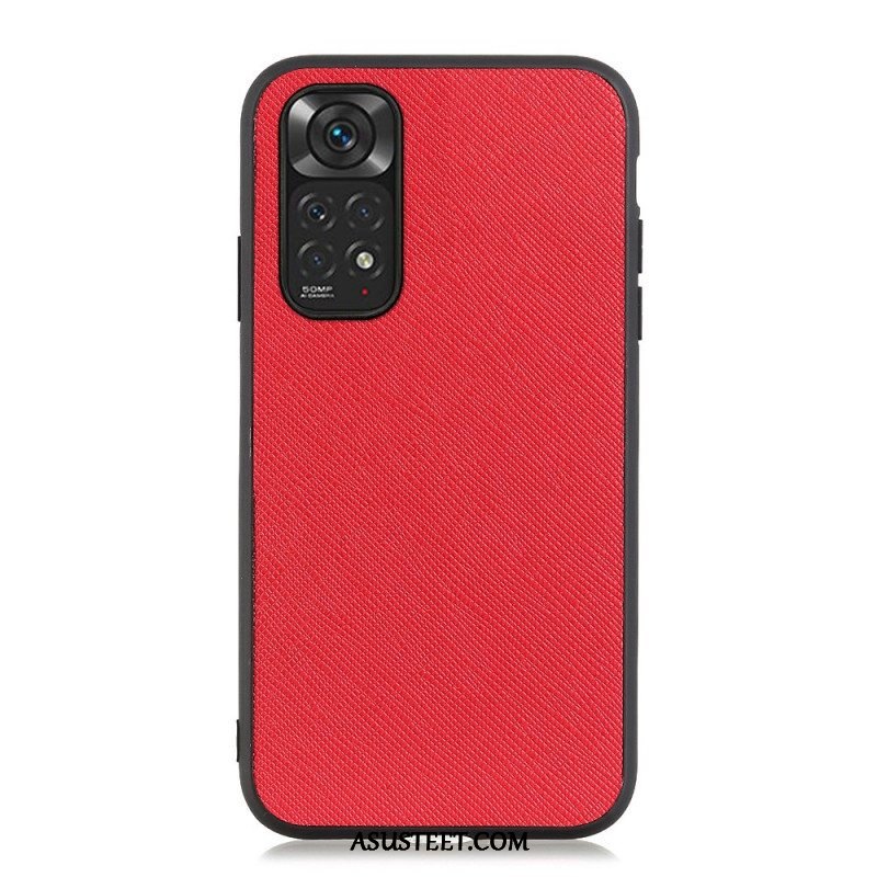 Case Xiaomi Redmi Note 11 / 11S Aitoa Teksturoitua Nahkaa