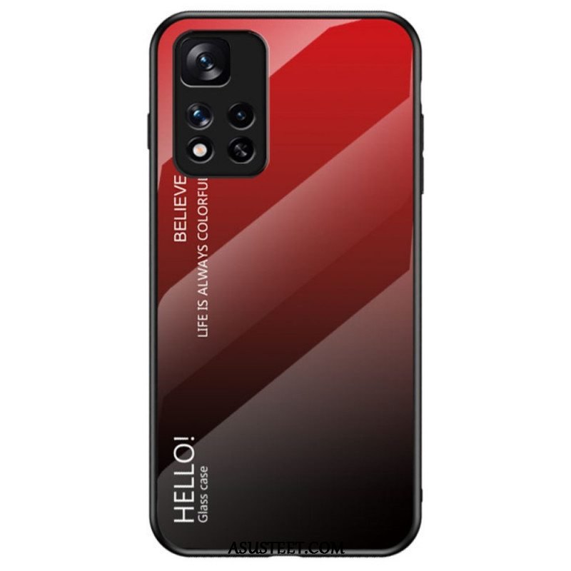 Case Xiaomi Redmi Note 11 Pro Plus 5G Karkaistu Lasi Hello