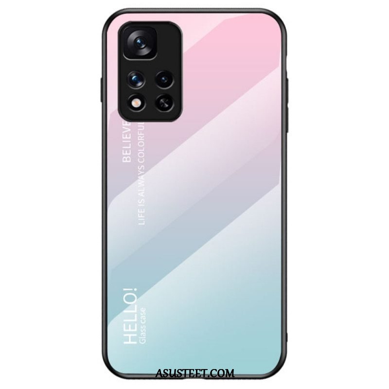 Case Xiaomi Redmi Note 11 Pro Plus 5G Karkaistu Lasi Hello