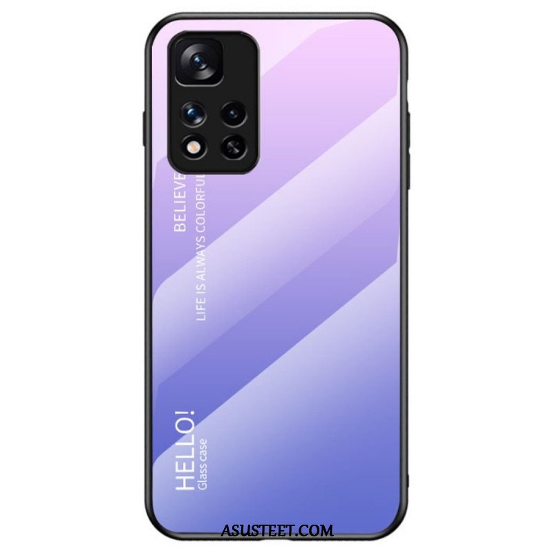 Case Xiaomi Redmi Note 11 Pro Plus 5G Karkaistu Lasi Hello