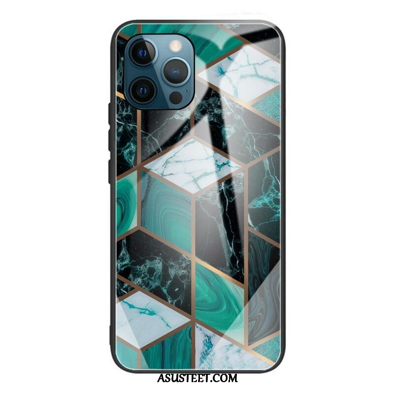 Case iPhone 13 Pro Geometria Marmori Karkaistu Lasi