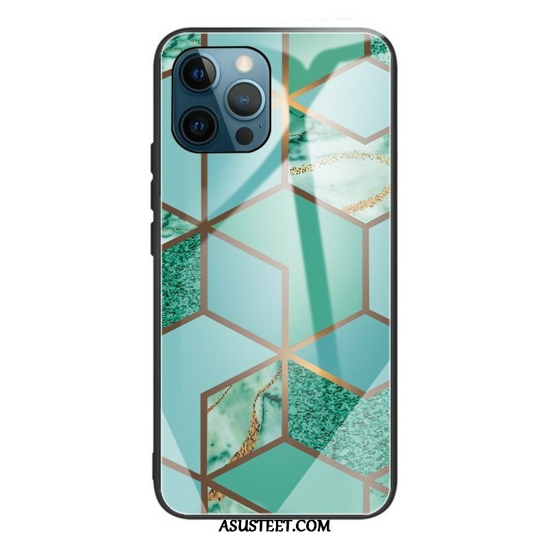 Case iPhone 13 Pro Geometria Marmori Karkaistu Lasi