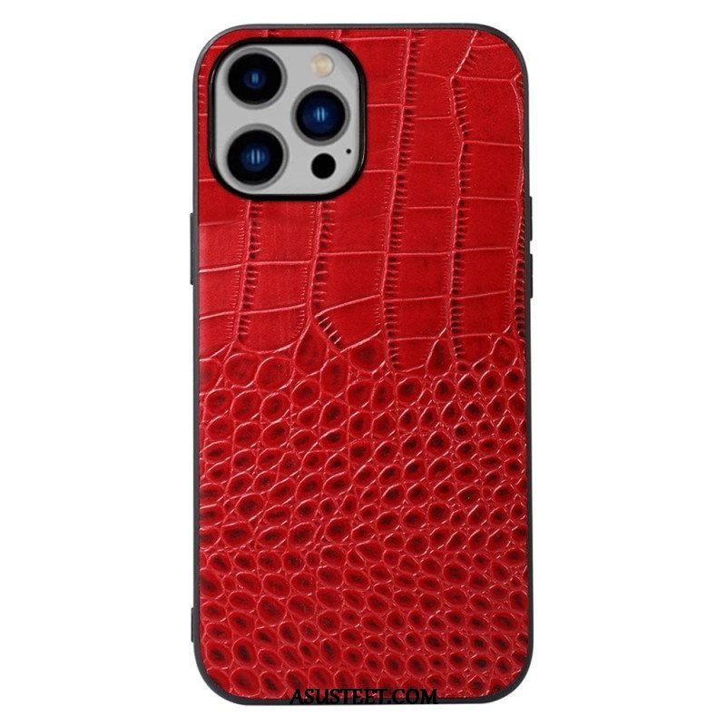 Case iPhone 14 Plus Aito Crocodile Texture -nahka