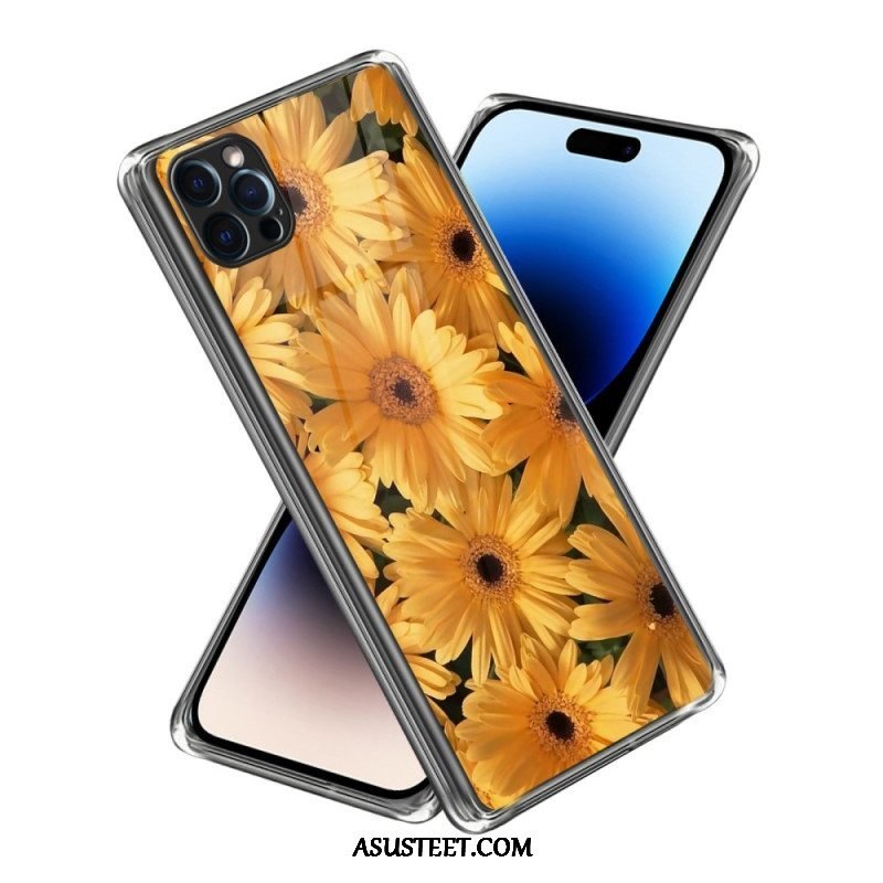 Case iPhone 14 Pro Max Voimakkaat Auringonkukat