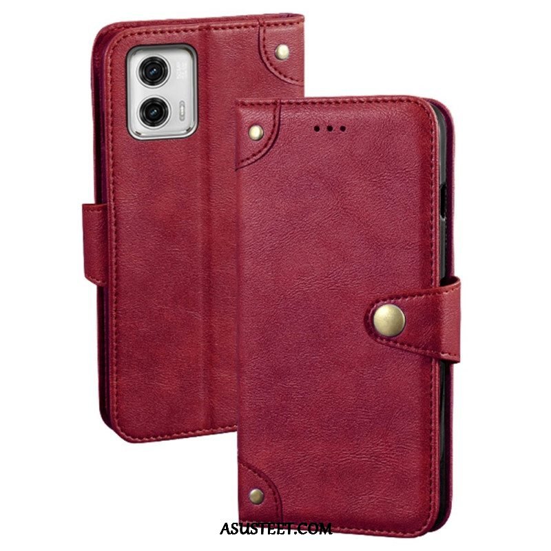 Flip Case Moto G73 5G Idewei Magneettipainike