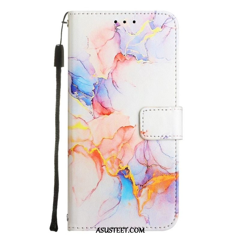 Flip Case OnePlus Nord CE 2 5G Suojaketju Kuori Strip Marble