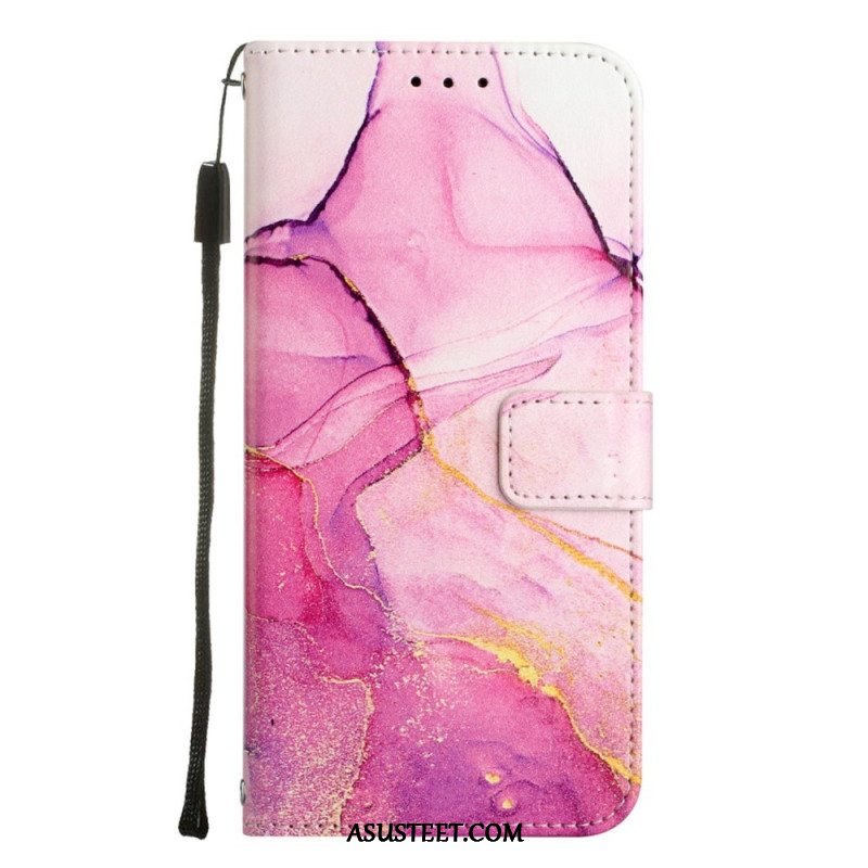 Flip Case OnePlus Nord CE 2 5G Suojaketju Kuori Strip Marble