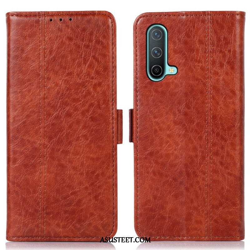 Flip Case OnePlus Nord CE 5G Hienovarainen Ompelu