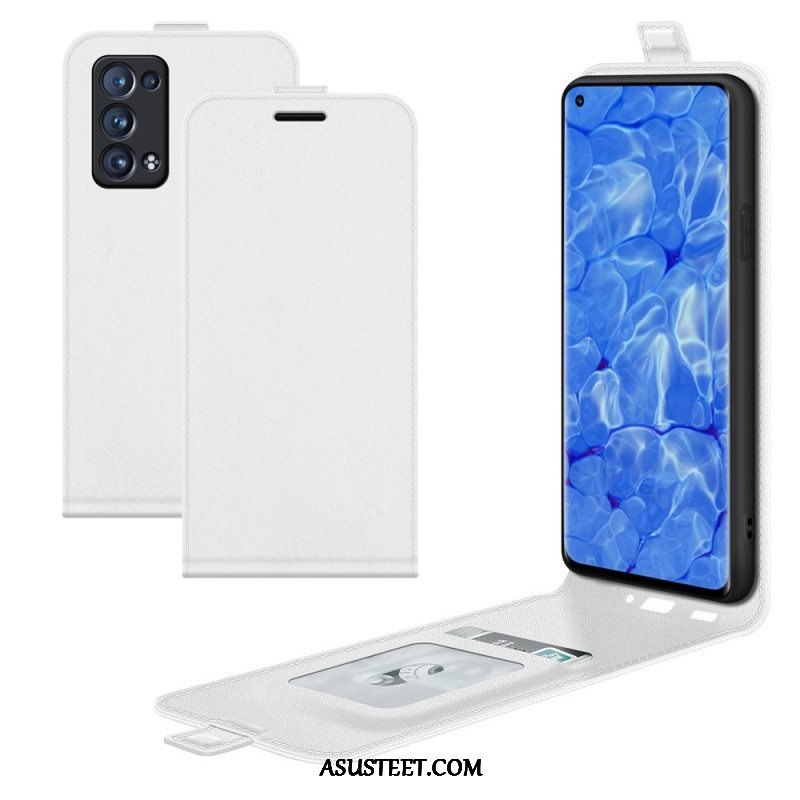 Flip Case Oppo Reno 6 Pro 5G Klassinen Litsi Texture Pystysuora Sulkeminen