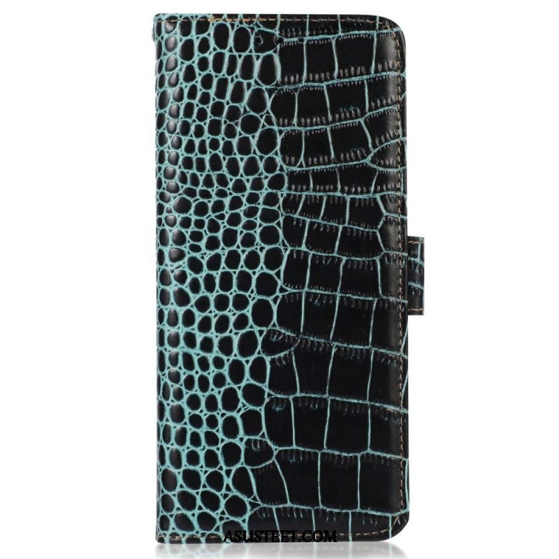 Flip Case Oppo Reno 8 Crocodile Style Rfid