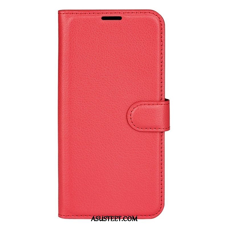 Flip Case Samsung Galaxy A14 / A14 5G Klassinen Keinonahka