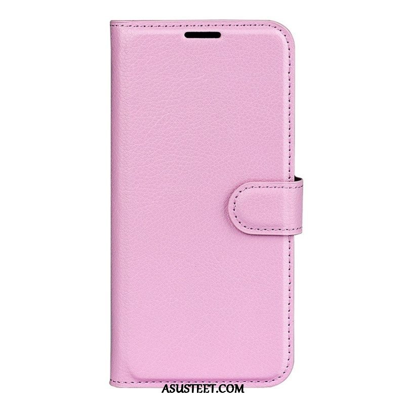 Flip Case Samsung Galaxy A14 / A14 5G Klassinen Keinonahka