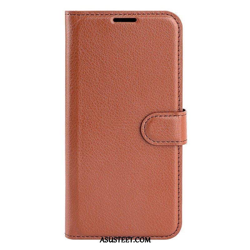 Flip Case Samsung Galaxy A14 / A14 5G Klassinen Keinonahka