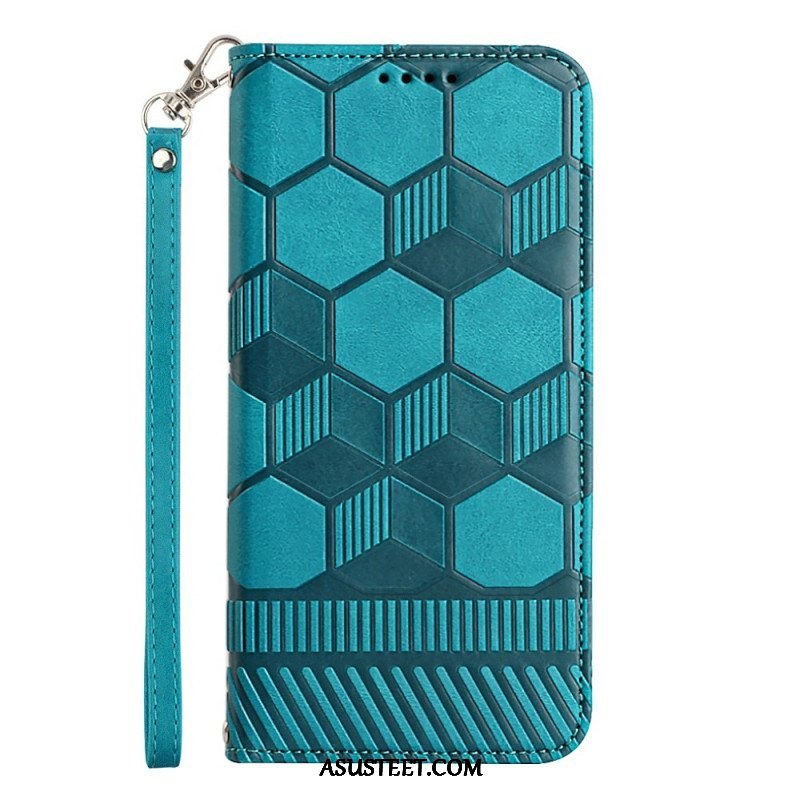 Flip Case Samsung Galaxy A54 5G Jalkapallon Kuvio