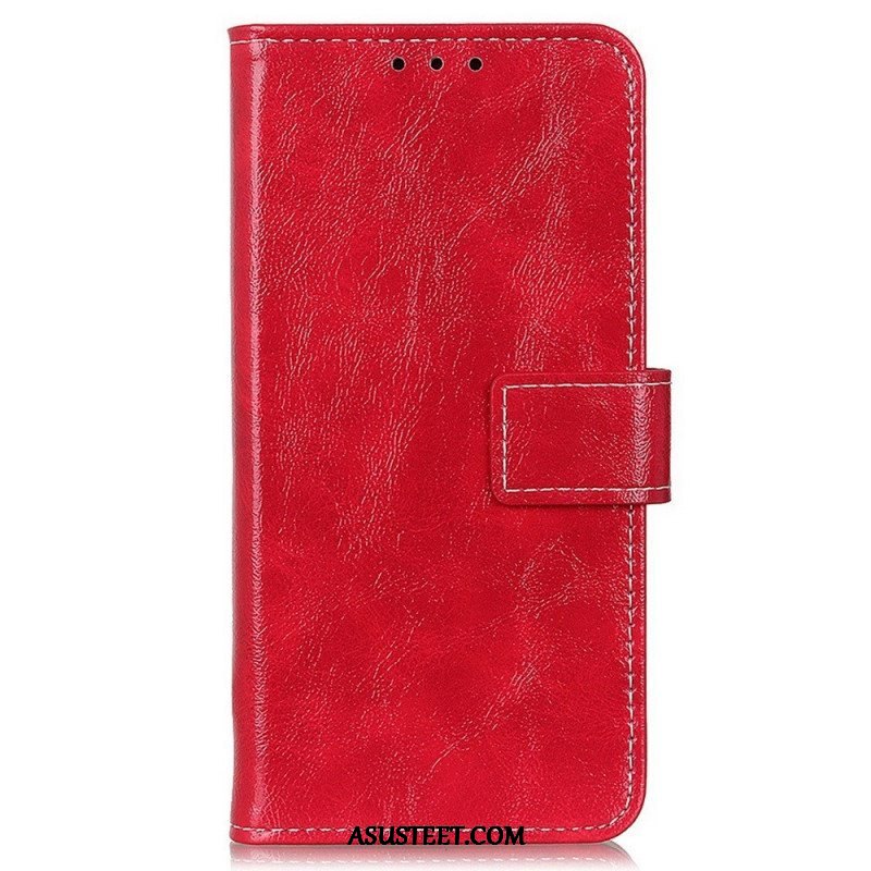 Flip Case Samsung Galaxy M23 5G Kiiltävä Tekonahka