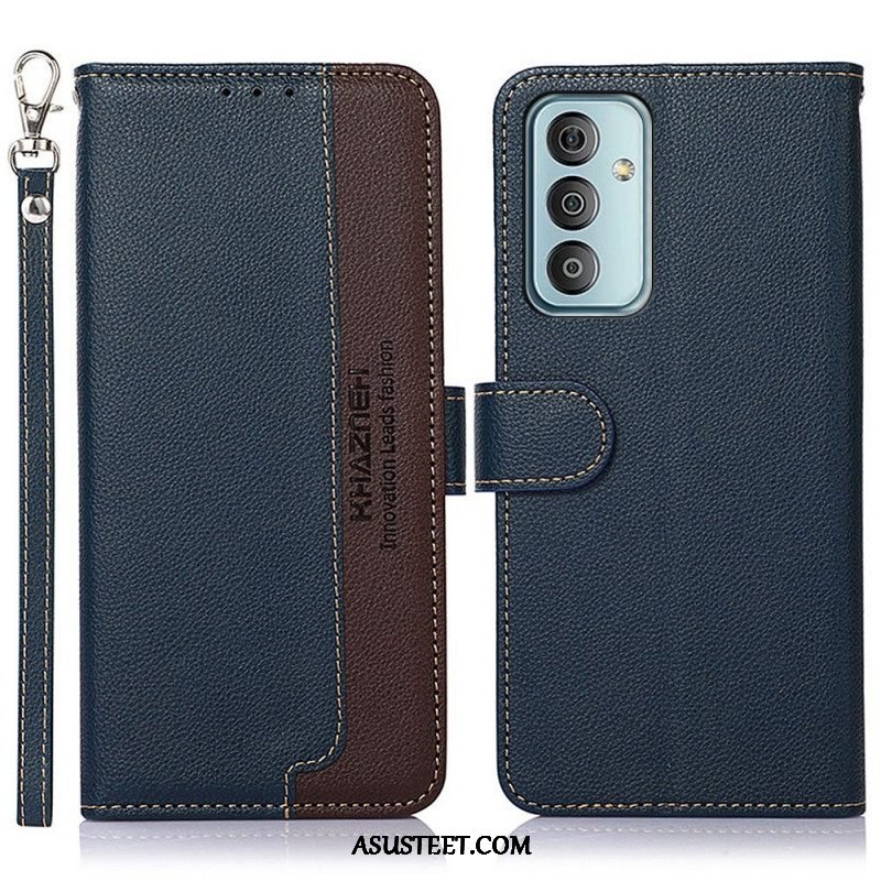 Flip Case Samsung Galaxy M23 5G Litsi Style Rfid Khazneh