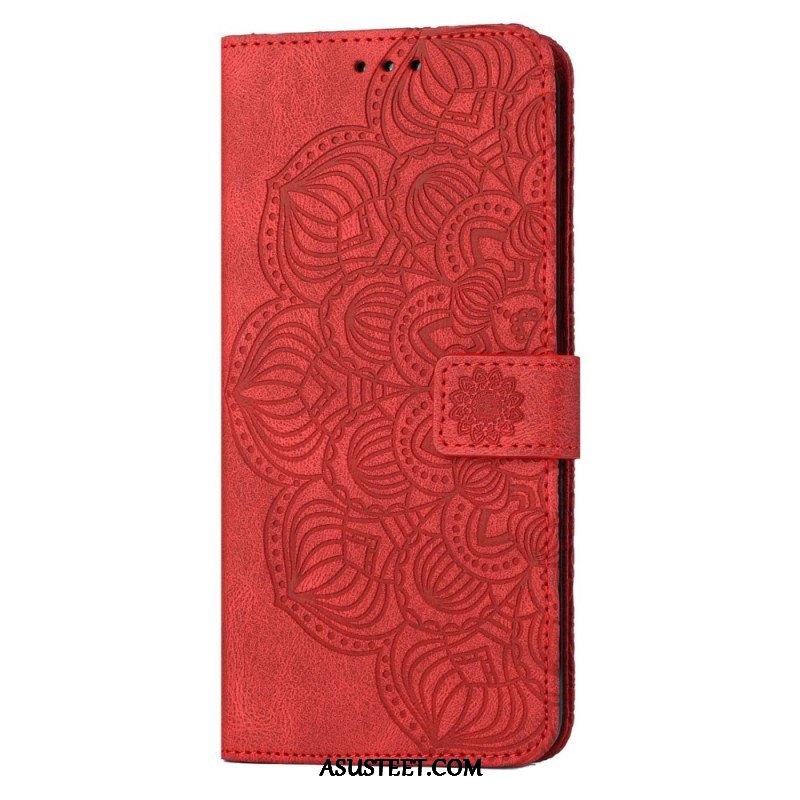 Flip Case Samsung Galaxy S23 Plus 5G Suojaketju Kuori Strappy Mandala