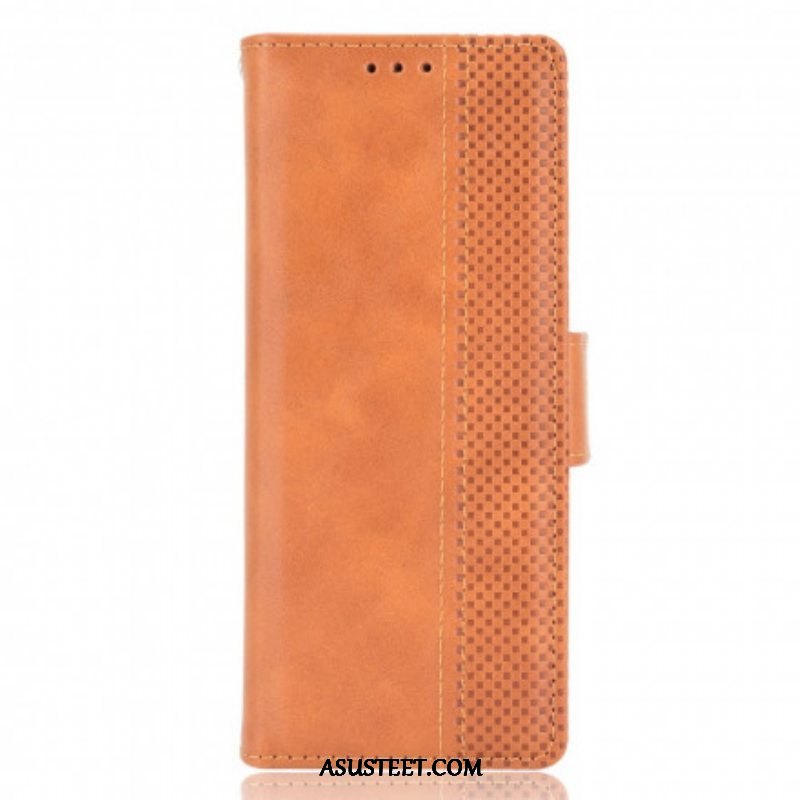 Flip Case Samsung Galaxy Z Fold 3 5G Tyylitelty Nahkaefekti