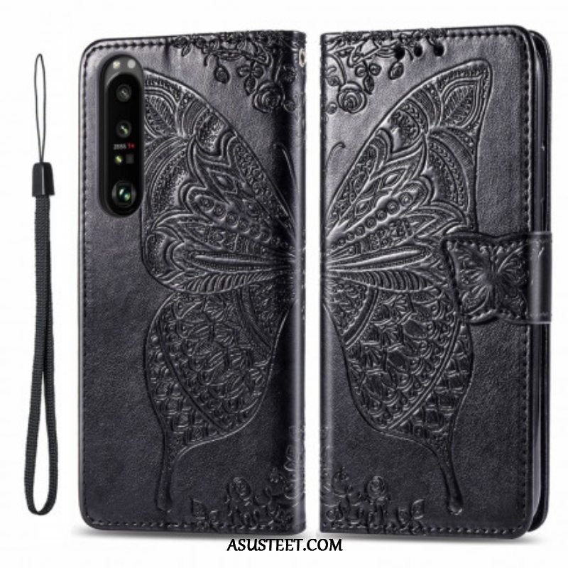 Flip Case Sony Xperia 1 III Puolikkaat Perhoset