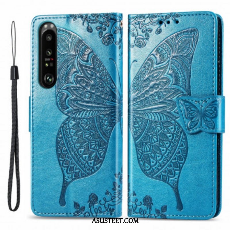 Flip Case Sony Xperia 1 III Puolikkaat Perhoset