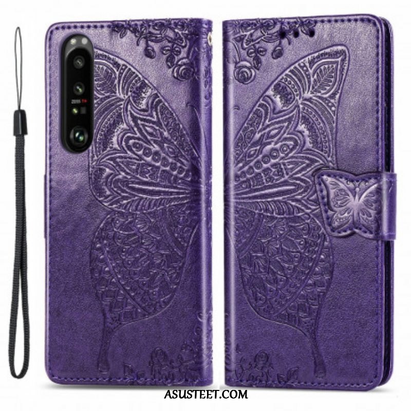 Flip Case Sony Xperia 1 III Puolikkaat Perhoset