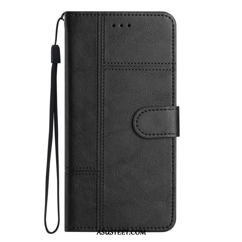 Flip Case Xiaomi 12 Lite Suojaketju Kuori Strappy Business Style