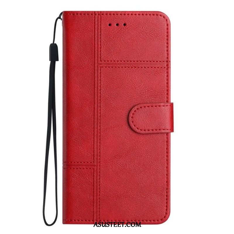 Flip Case Xiaomi 12 Lite Suojaketju Kuori Strappy Business Style