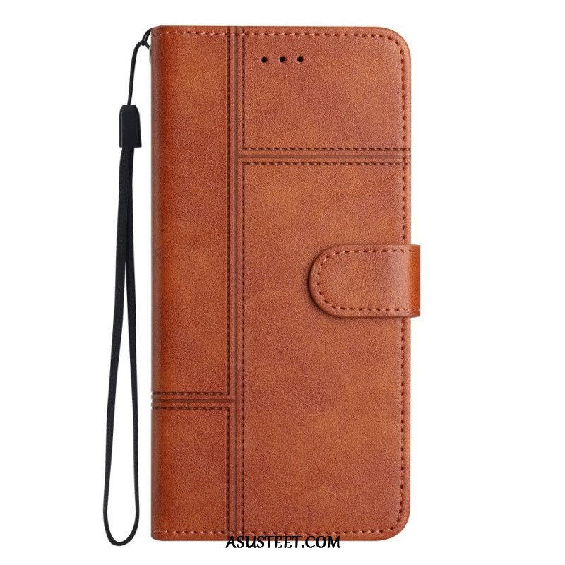 Flip Case Xiaomi 12 Lite Suojaketju Kuori Strappy Business Style