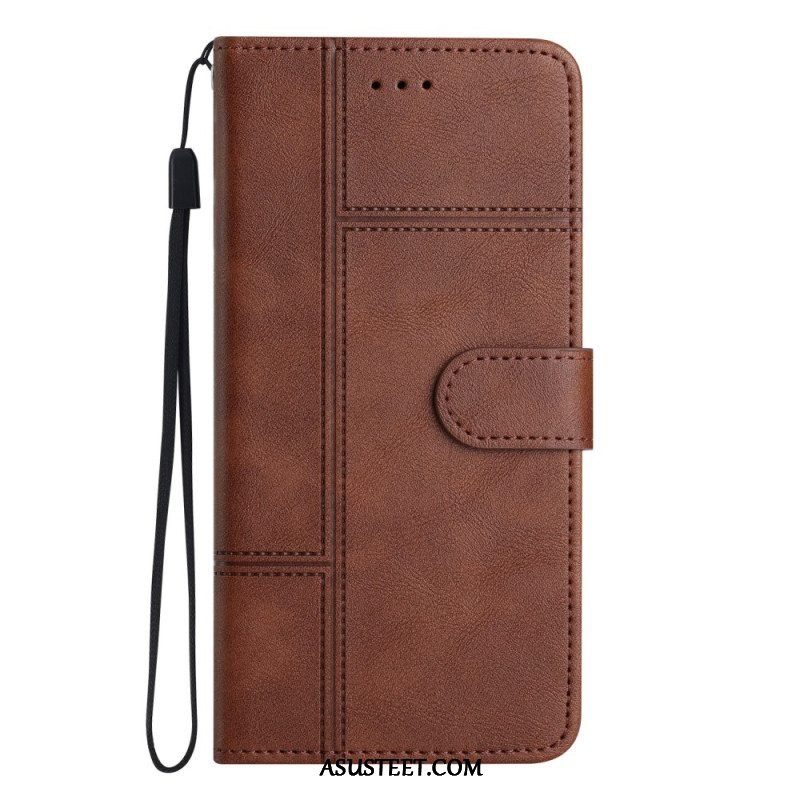 Flip Case Xiaomi 12 Lite Suojaketju Kuori Strappy Business Style