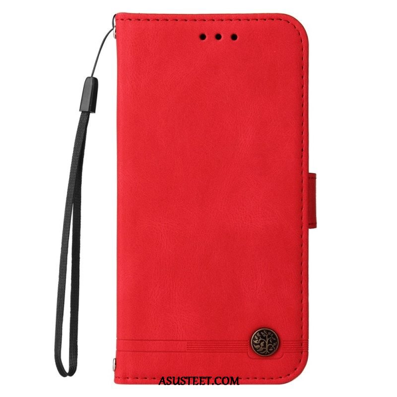 Flip Case Xiaomi 12T / 12T Pro Koristeellinen Niitti Ja Kaulanauha