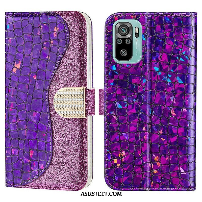 Flip Case Xiaomi Redmi Note 10 / 10S Croco Diamonds