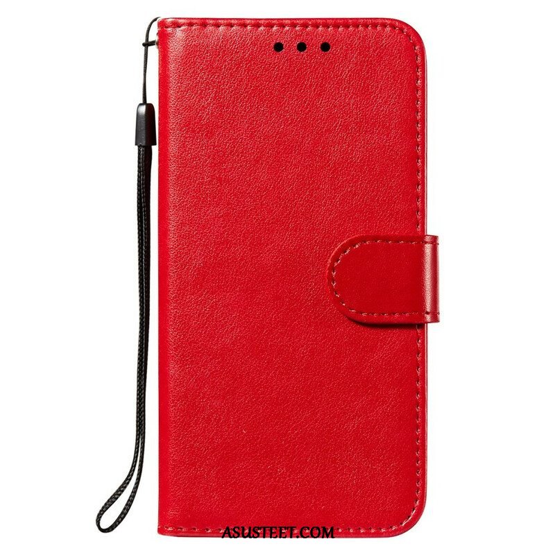 Flip Case Xiaomi Redmi Note 10 5G Nahkainen Muotoilu Hihnalla