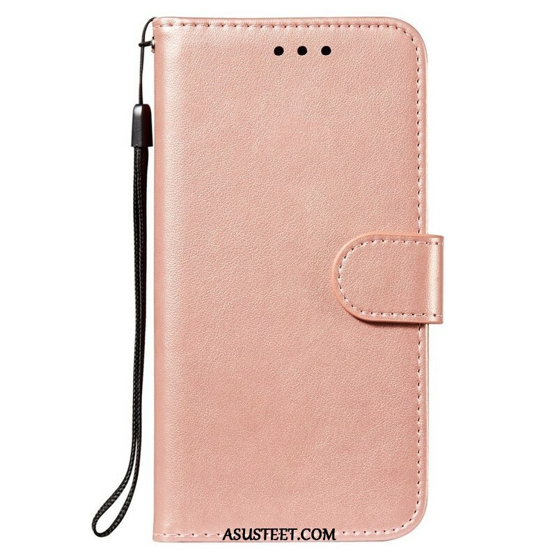 Flip Case Xiaomi Redmi Note 10 5G Nahkainen Muotoilu Hihnalla