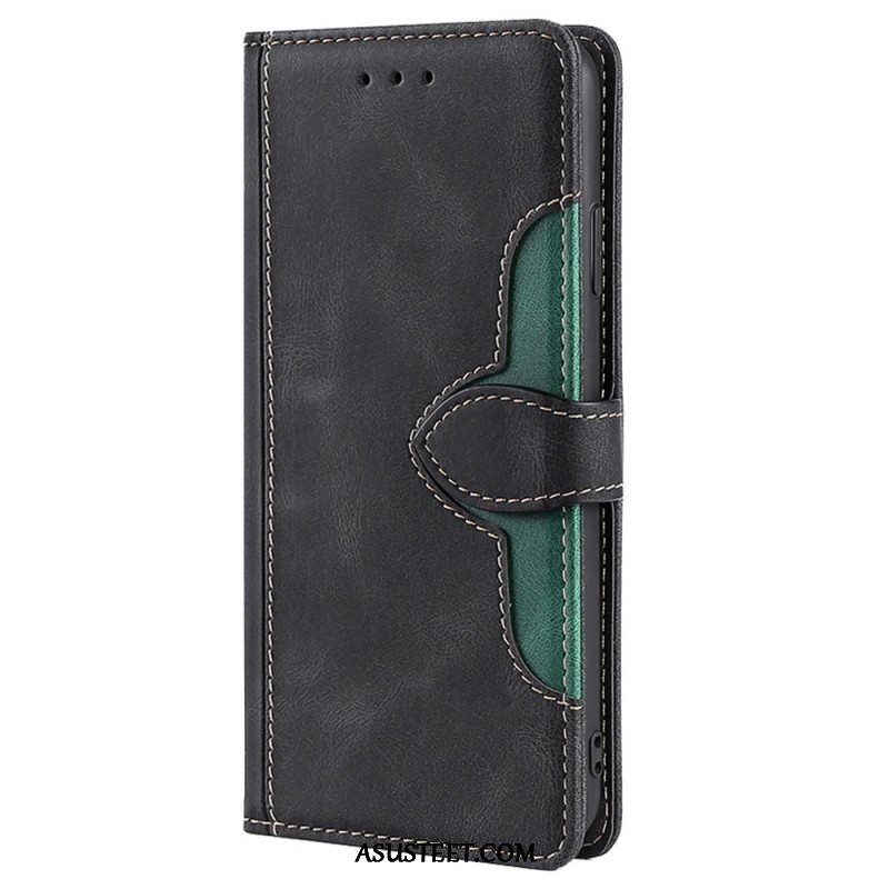 Flip Case Xiaomi Redmi Note 11 Pro / 11 Pro 5G Keinonahka Bicolor Tyylikäs